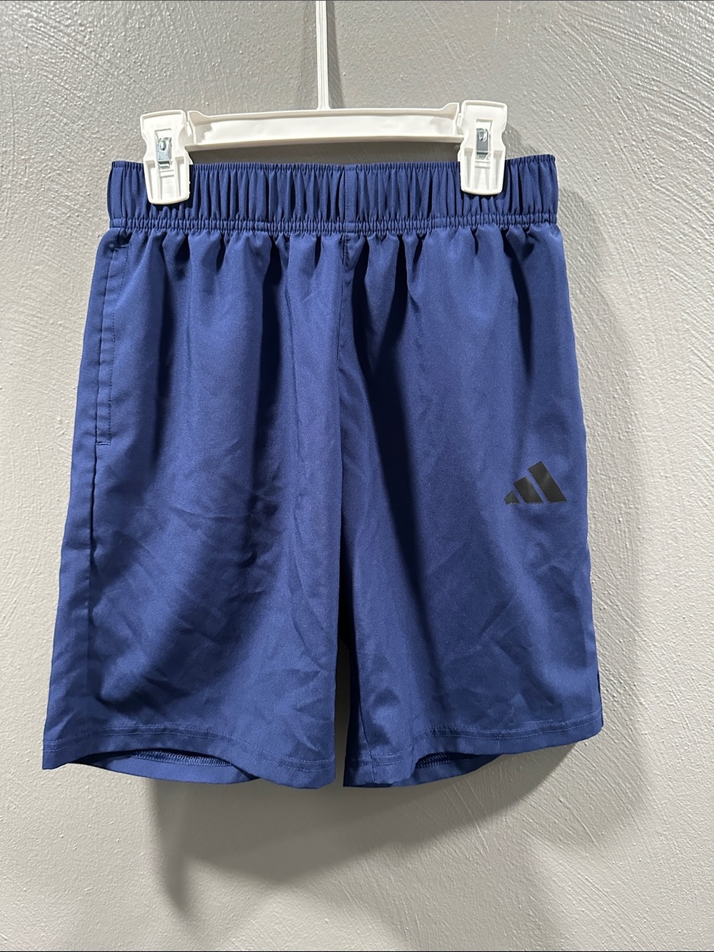 adidas Boys Athletic Shorts — Royal Blue with Black Logo